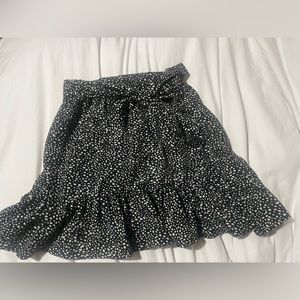 flowy polka dot skirt